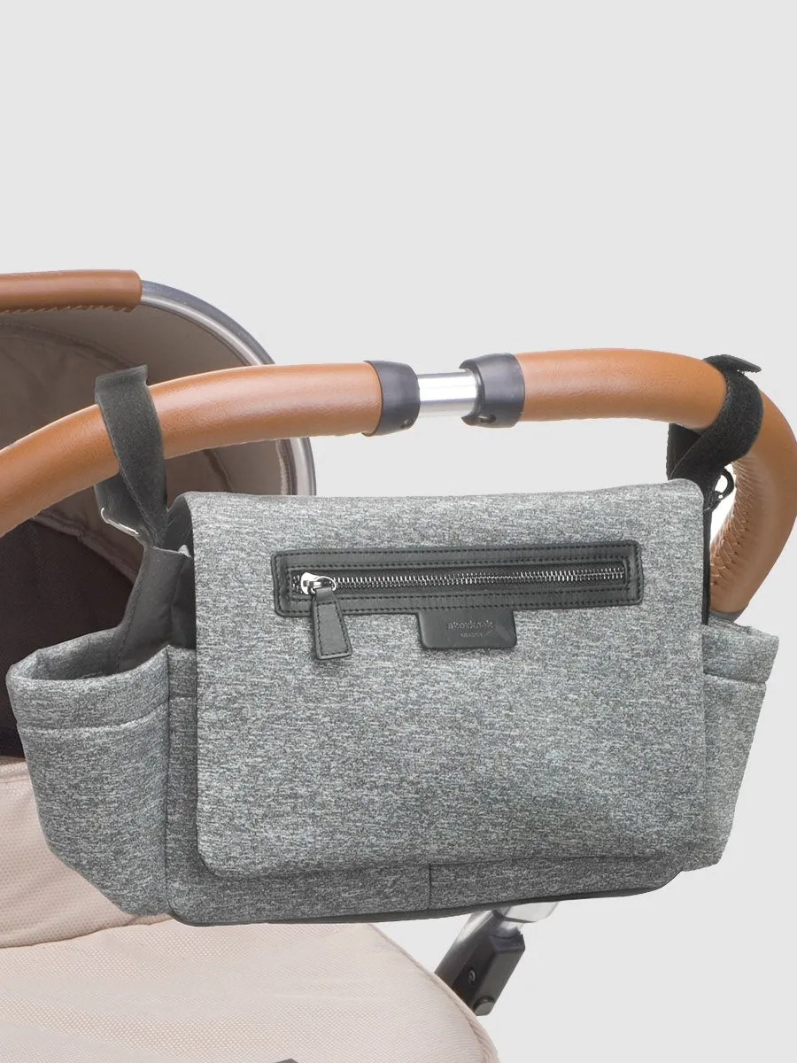 Luxe Grey Stroller Organizer Bag