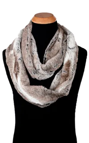 Men's Infinity Scarf - Luxury Faux Fur in Birch