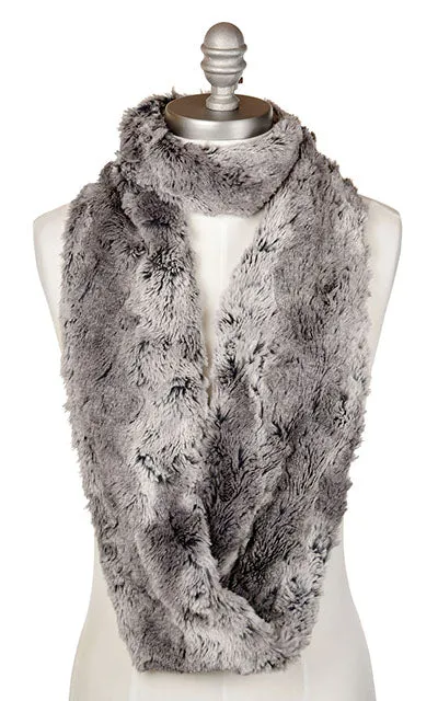 Men's Infinity Scarf - Luxury Faux Fur in Seattle Sky