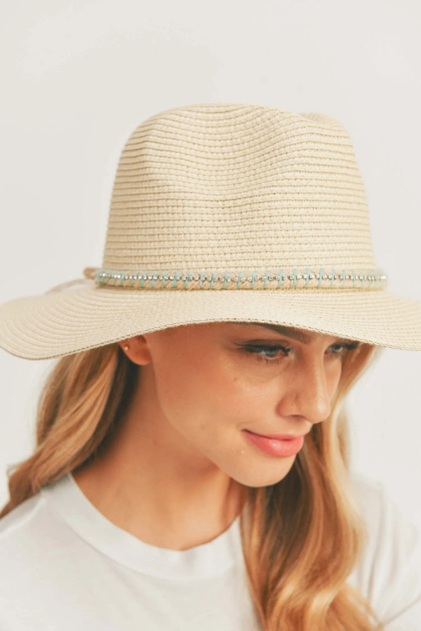 MH0100 Sun Hat with Rhinestone Band