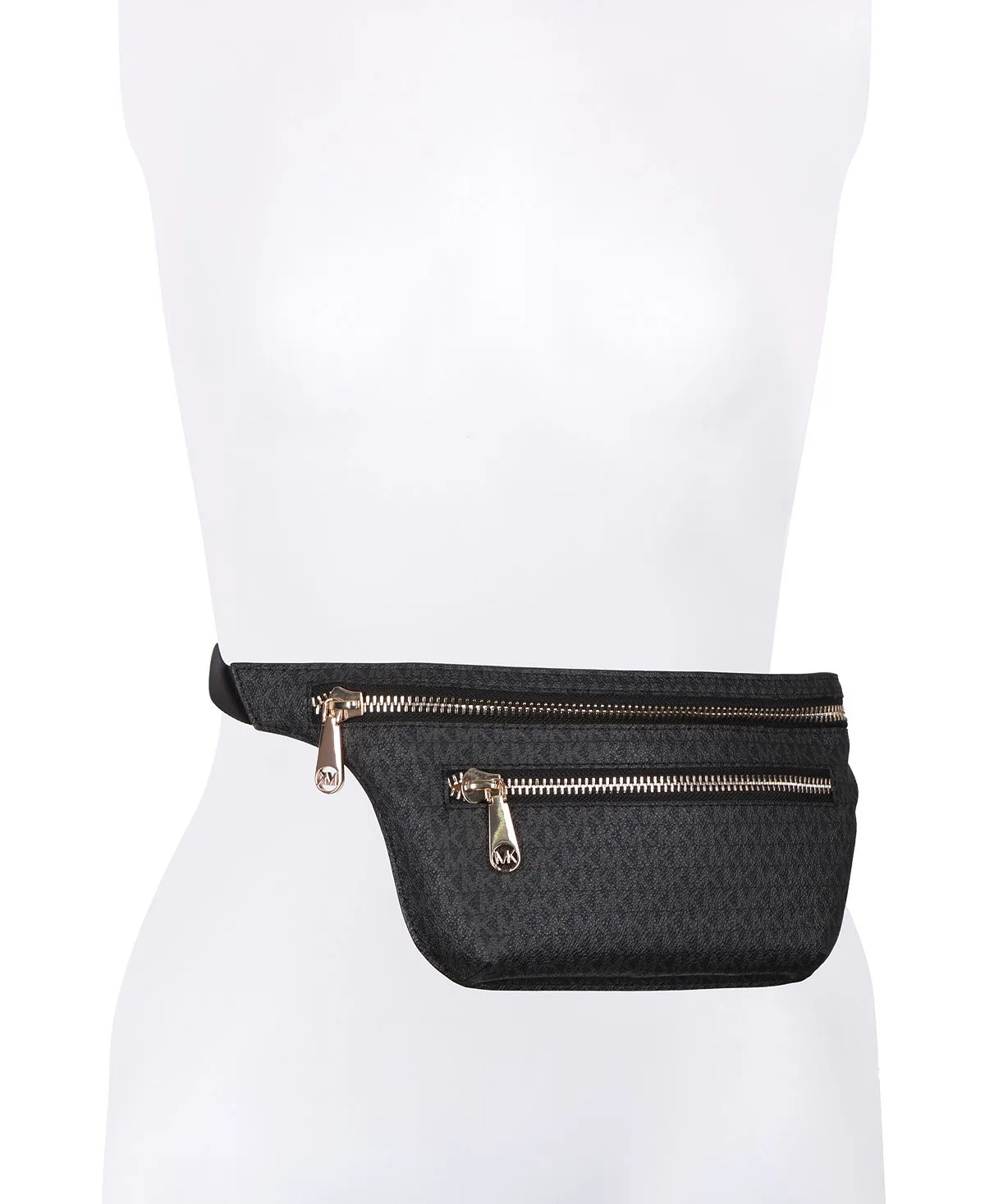 Michael Kors Signature Double Zip Fanny Pack, Black