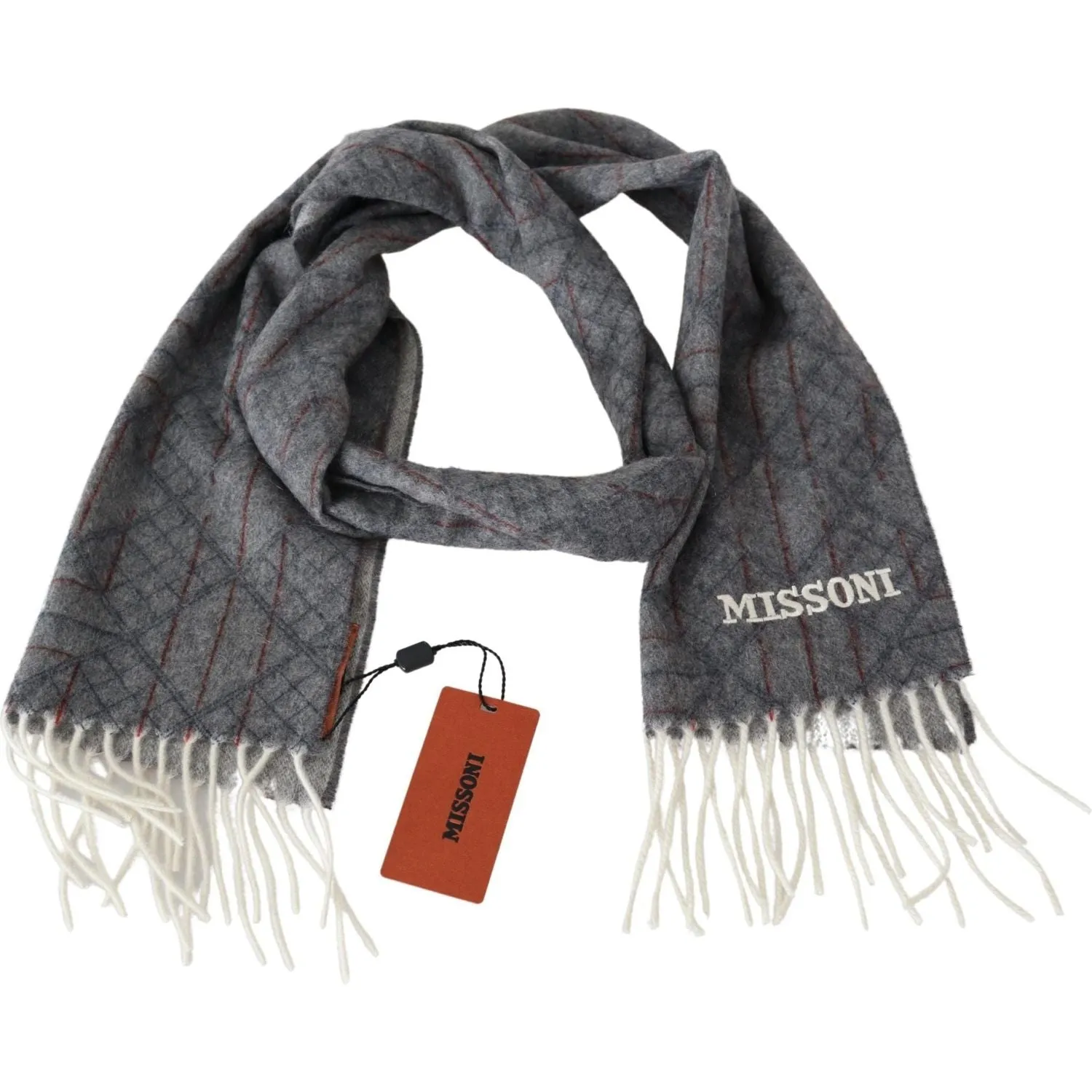 Missoni Elegant Unisex Cashmere Scarf with Signature Pattern