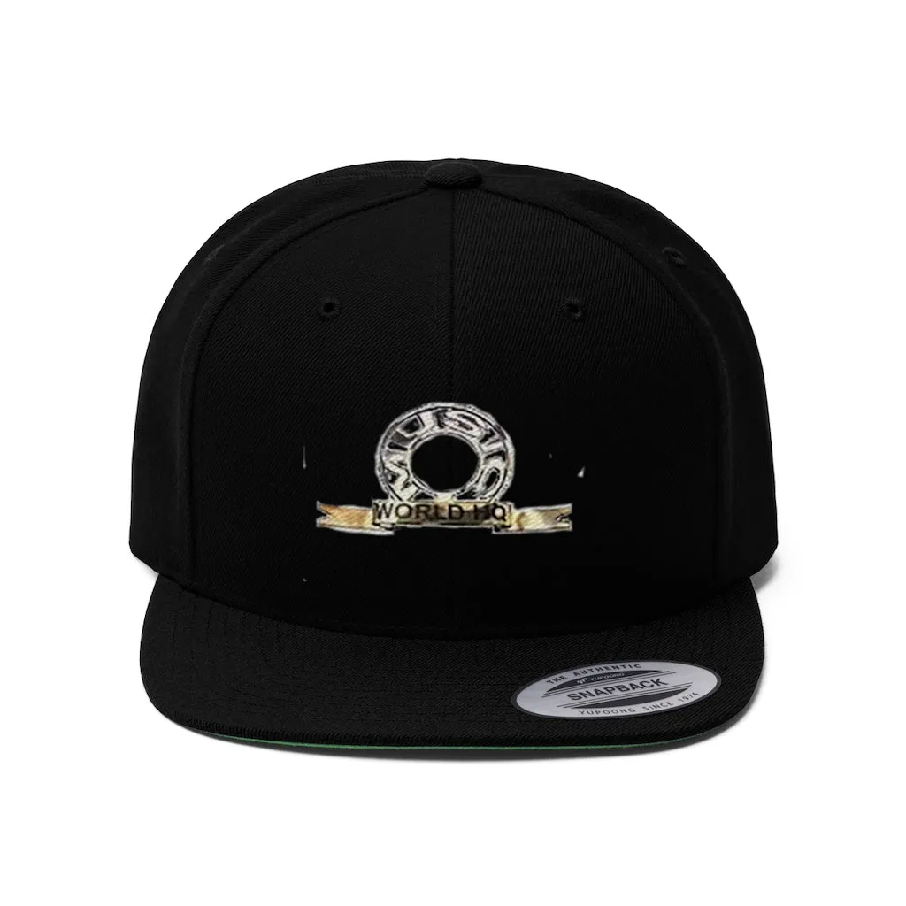 M.U.S.I.C. World HQ Unisex Flat Bill Hat