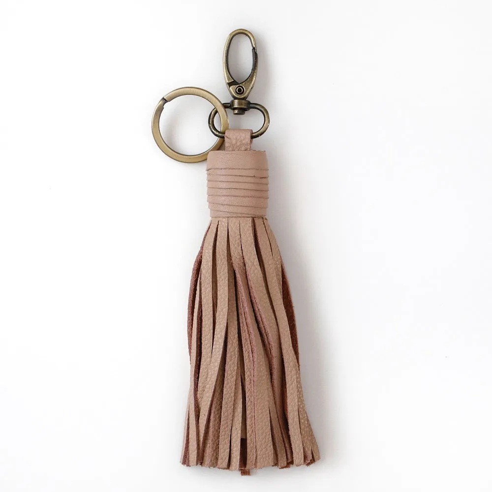 Nelly Tassel Keyring - Nude