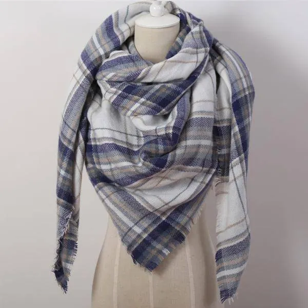 Oversize Solid Color Winter Square Scarf, XL Women Blankets,  Luxury Shawl 140cm x 140cm