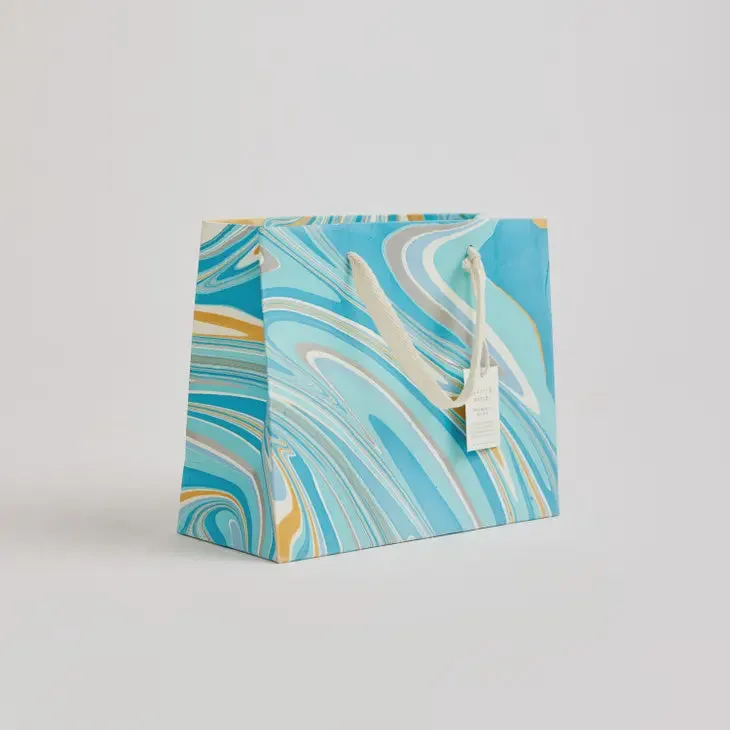 Paper Mirchi Hand Marbled Medium Gift Bag  Luxe