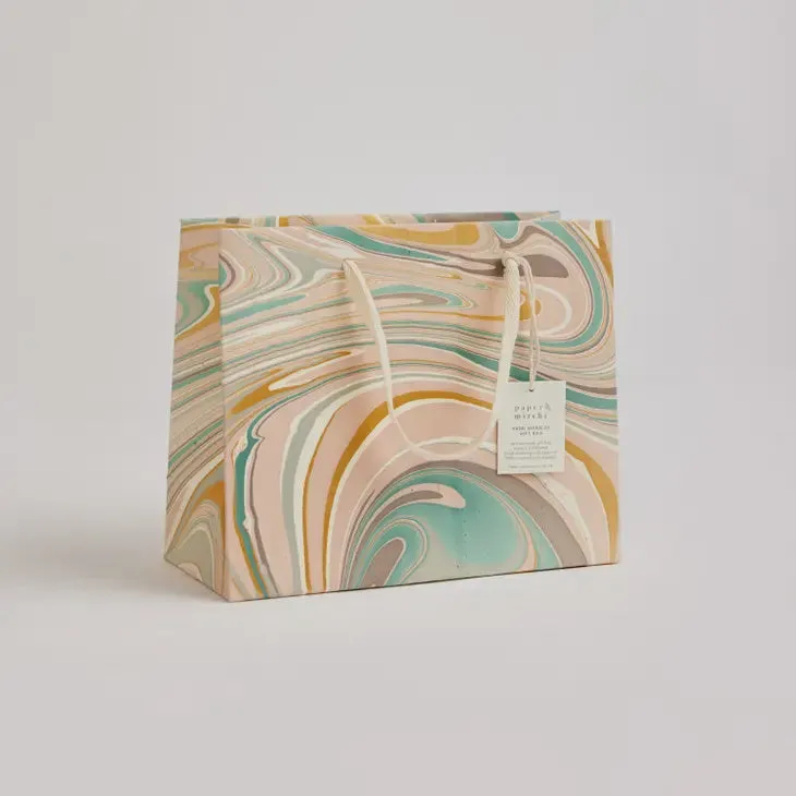 Paper Mirchi Hand Marbled Medium Gift Bag  Luxe