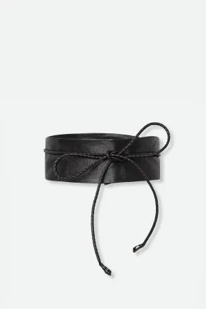 PIANELLO ITALIAN LEATHER AND SUEDE WRAP BELT