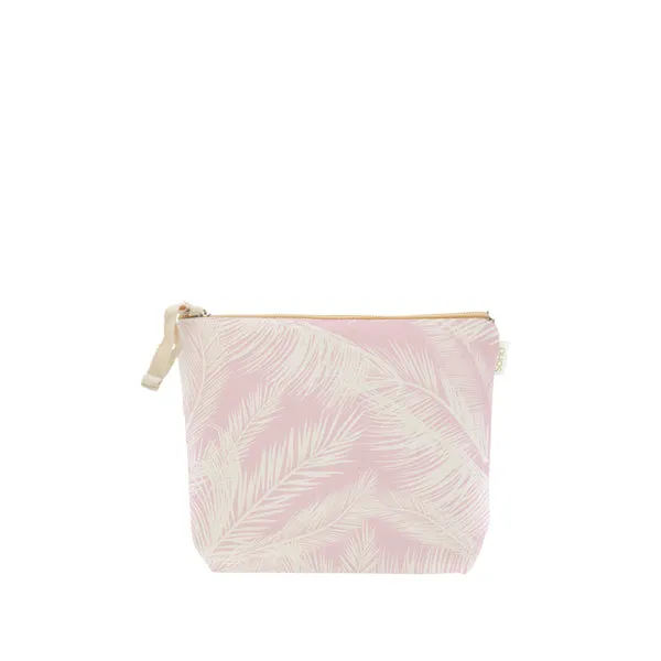 *Pink Palms Cosmetic Bag, Small