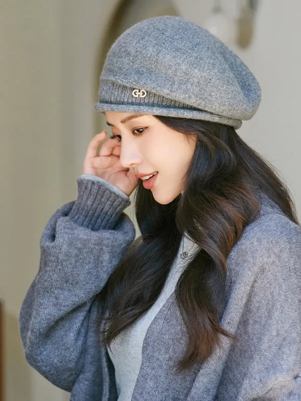 Pleated Beret Hat Knitted Hats