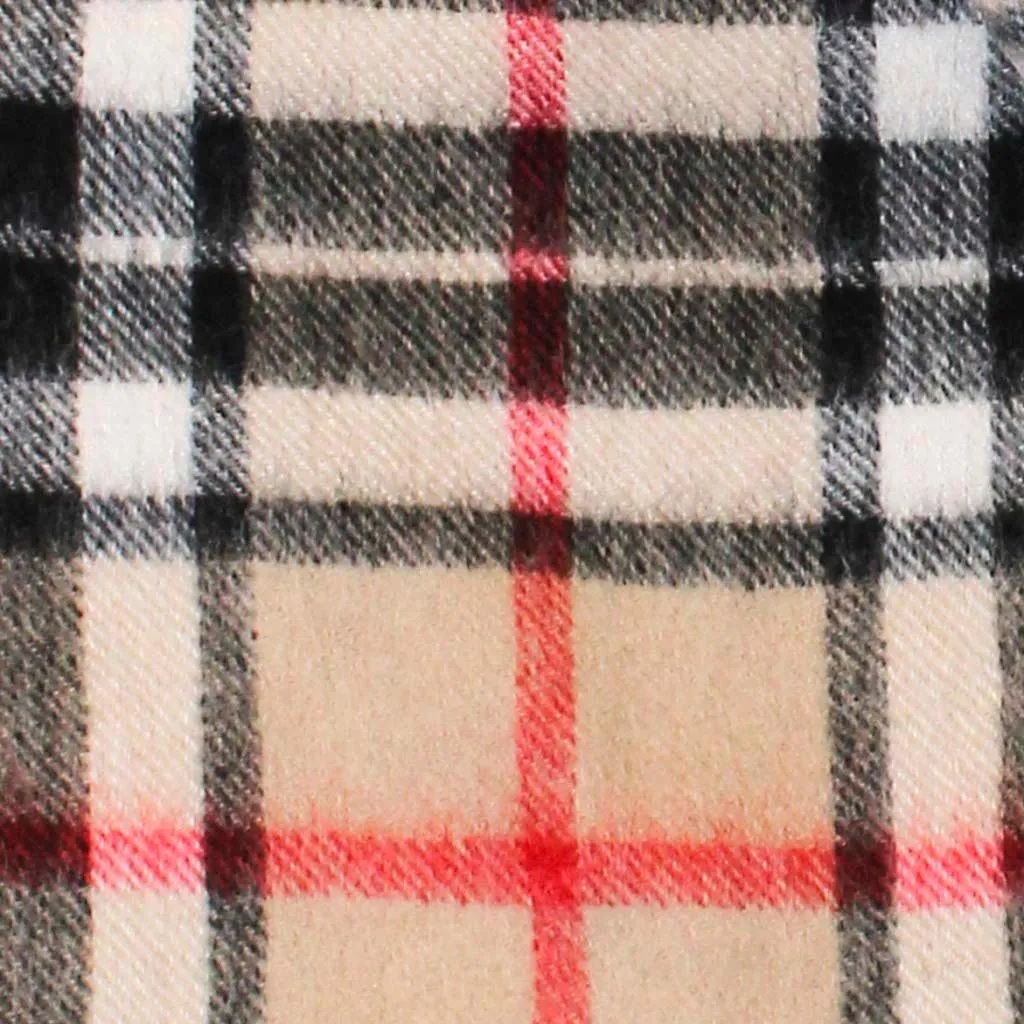 Pure Wool Tartan Check Scarf