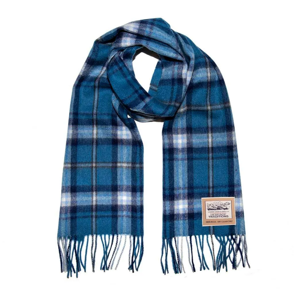 Pure Wool Tartan Check Scarf