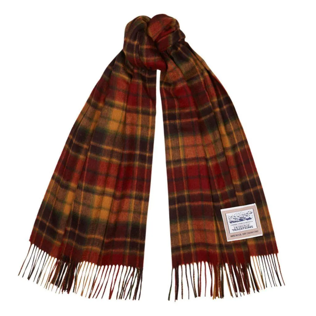 Pure Wool Tartan Check Scarf