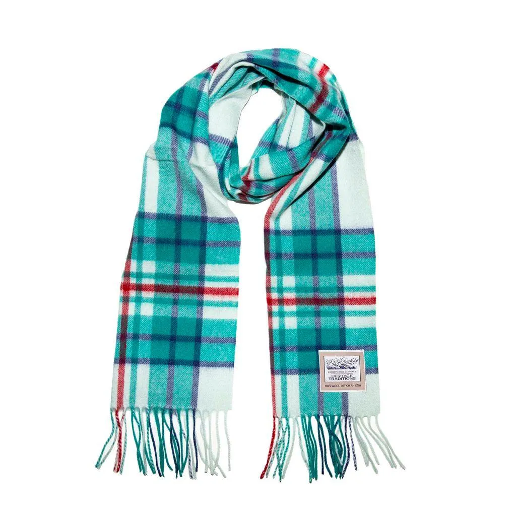 Pure Wool Tartan Check Scarf