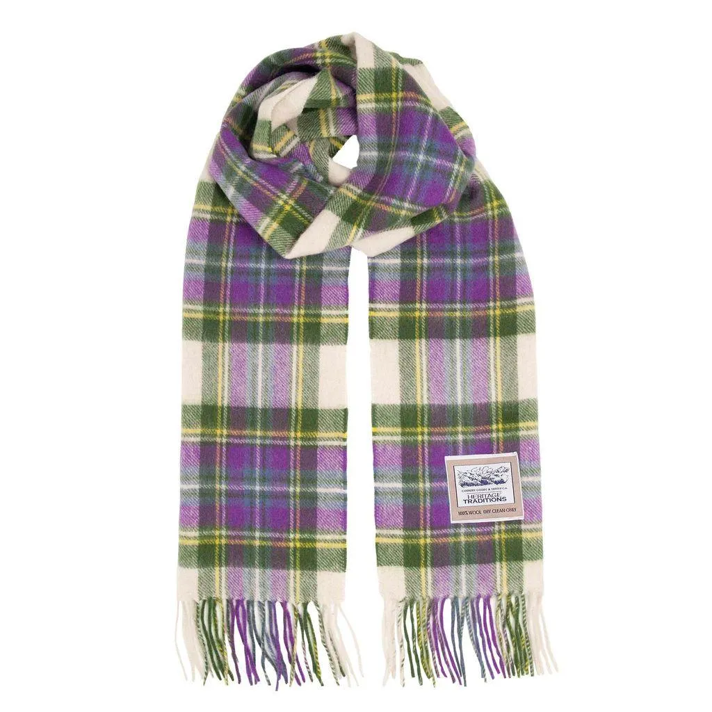 Pure Wool Tartan Check Scarf