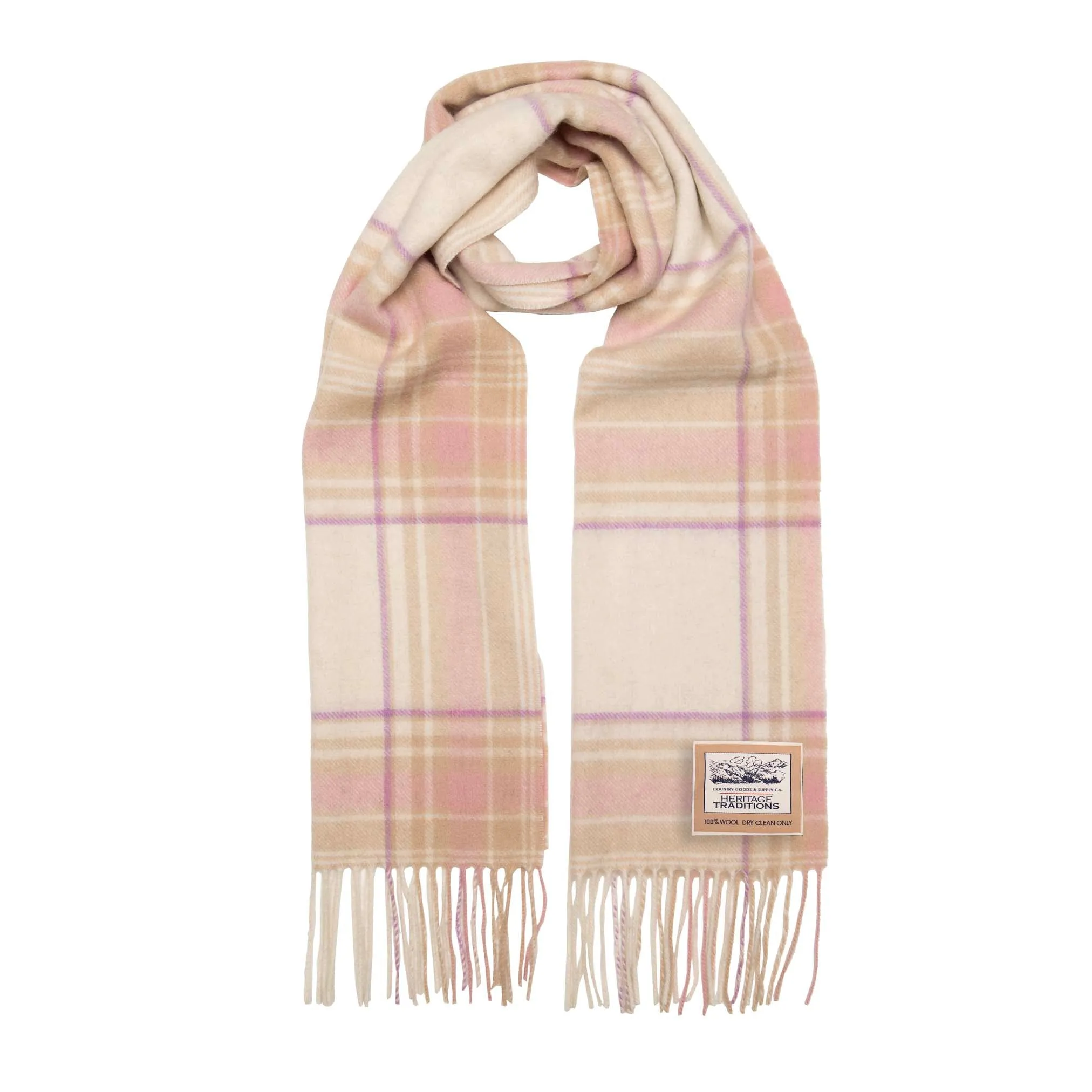 Pure Wool Tartan Check Scarf