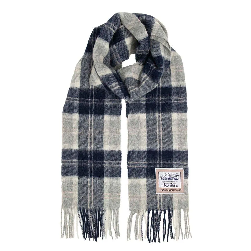 Pure Wool Tartan Check Scarf