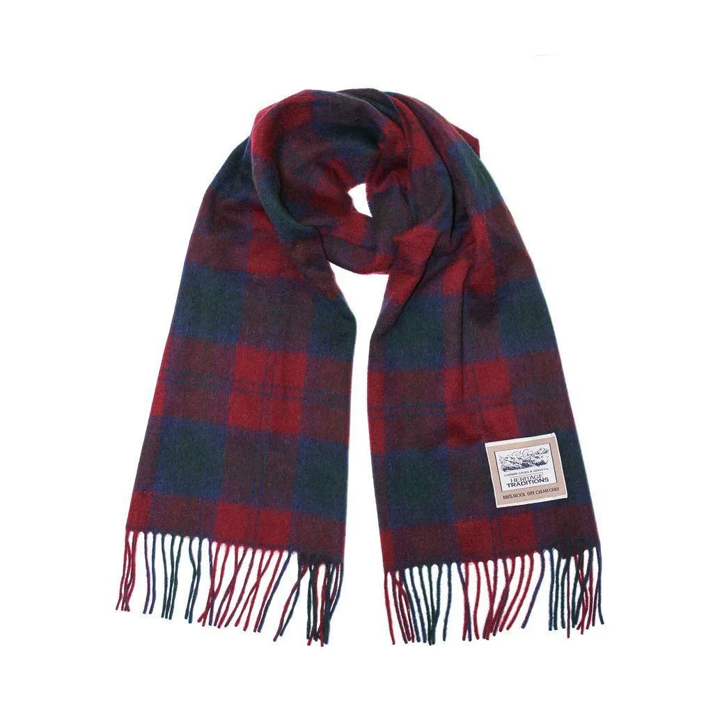 Pure Wool Tartan Check Scarf