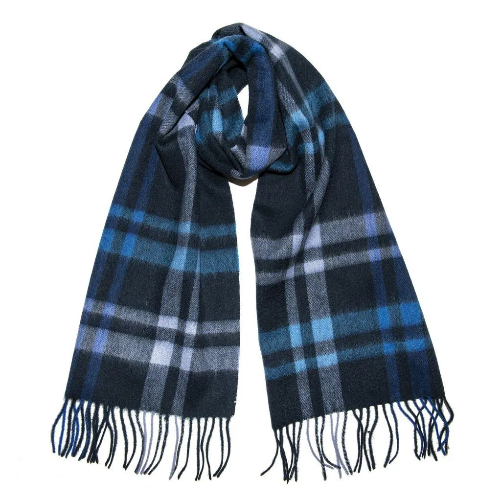 Pure Wool Tartan Check Scarf