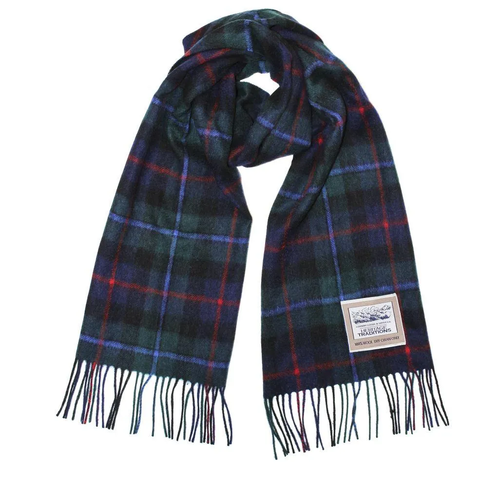 Pure Wool Tartan Check Scarf