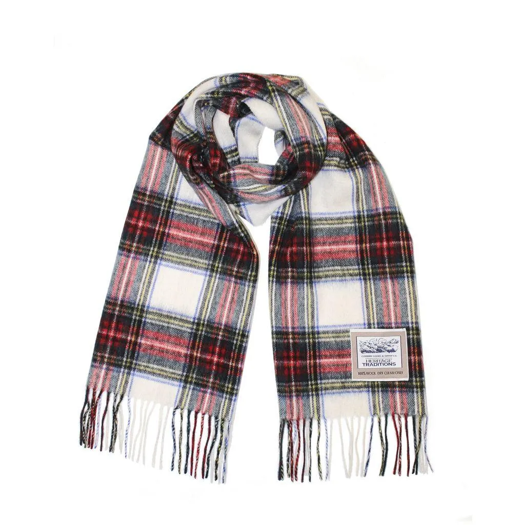 Pure Wool Tartan Check Scarf