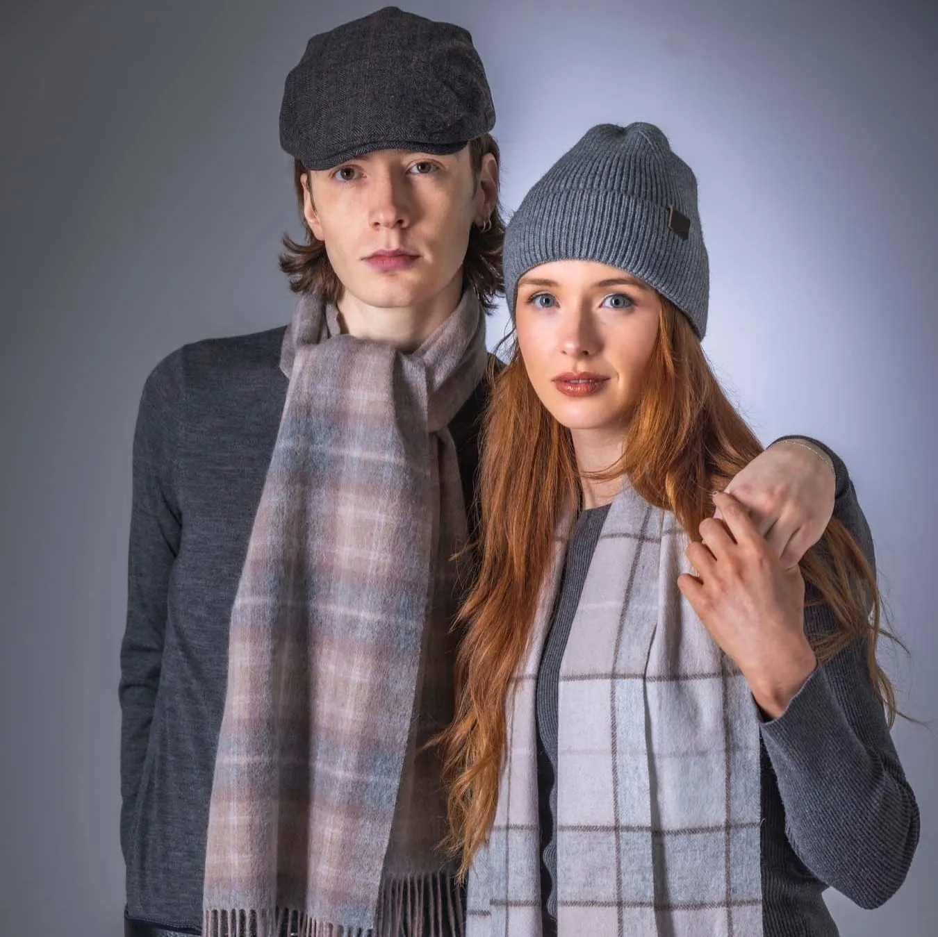 Pure Wool Tartan Check Scarf