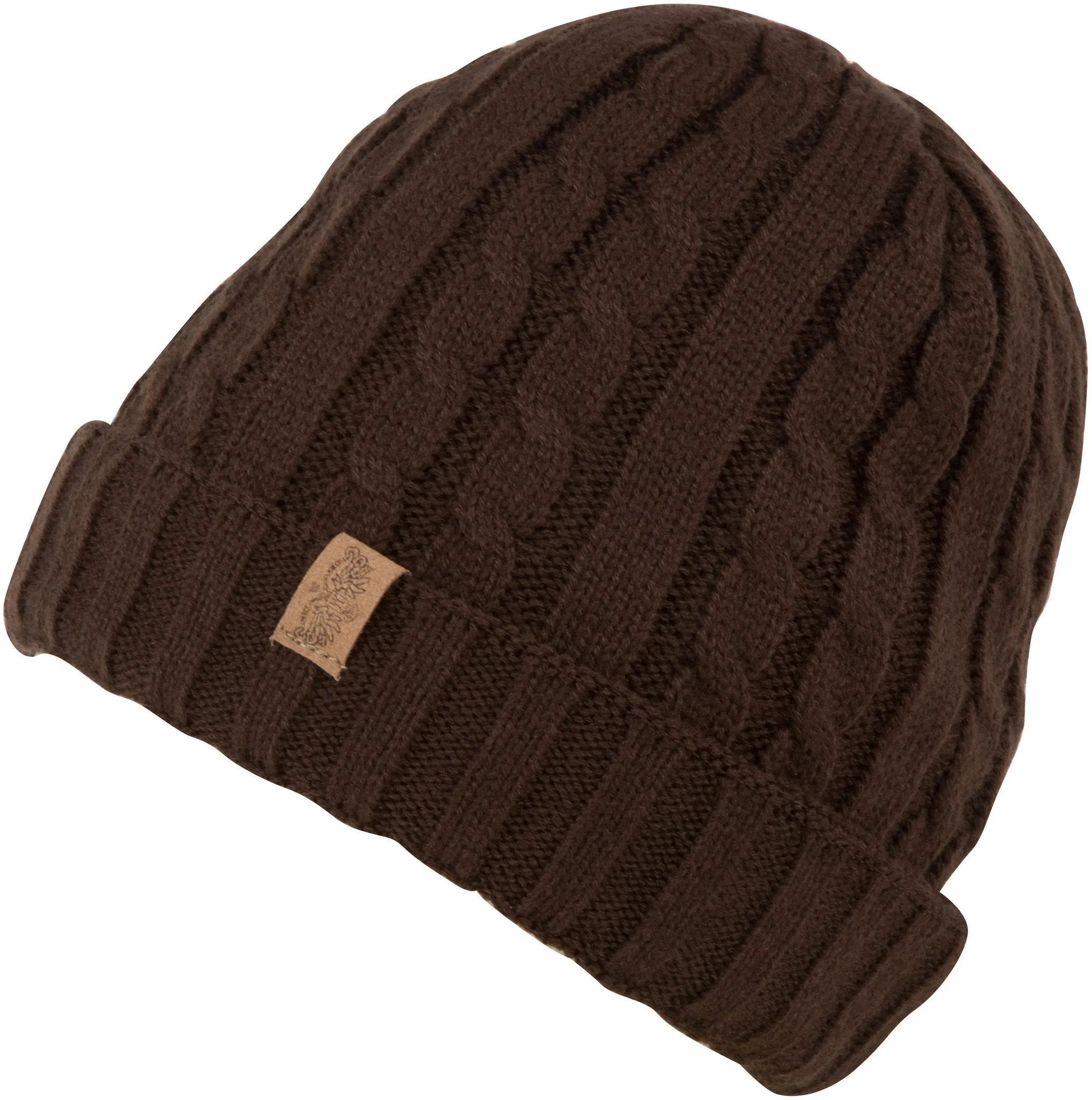 Sakkas Avery Thermal Fleece Lined Cable Knit Beanie