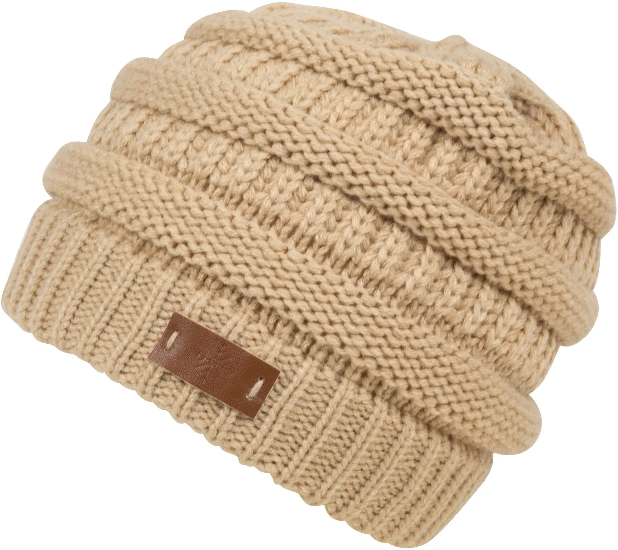 Sakkas Beehive Cable Knit Modern Beanie