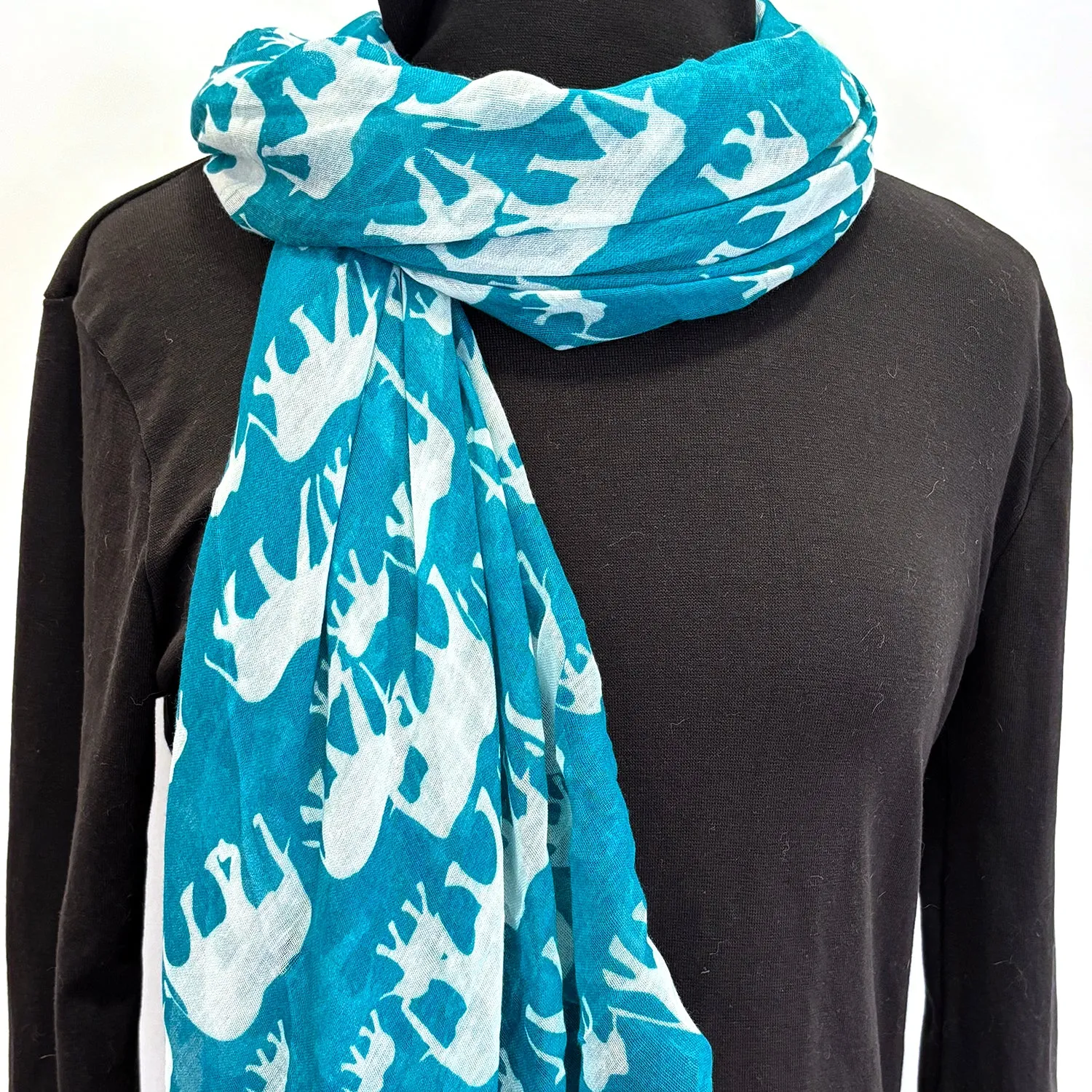 Scarf - Elephants Green