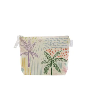 Scribble Palms Cosmetic Bag, Large