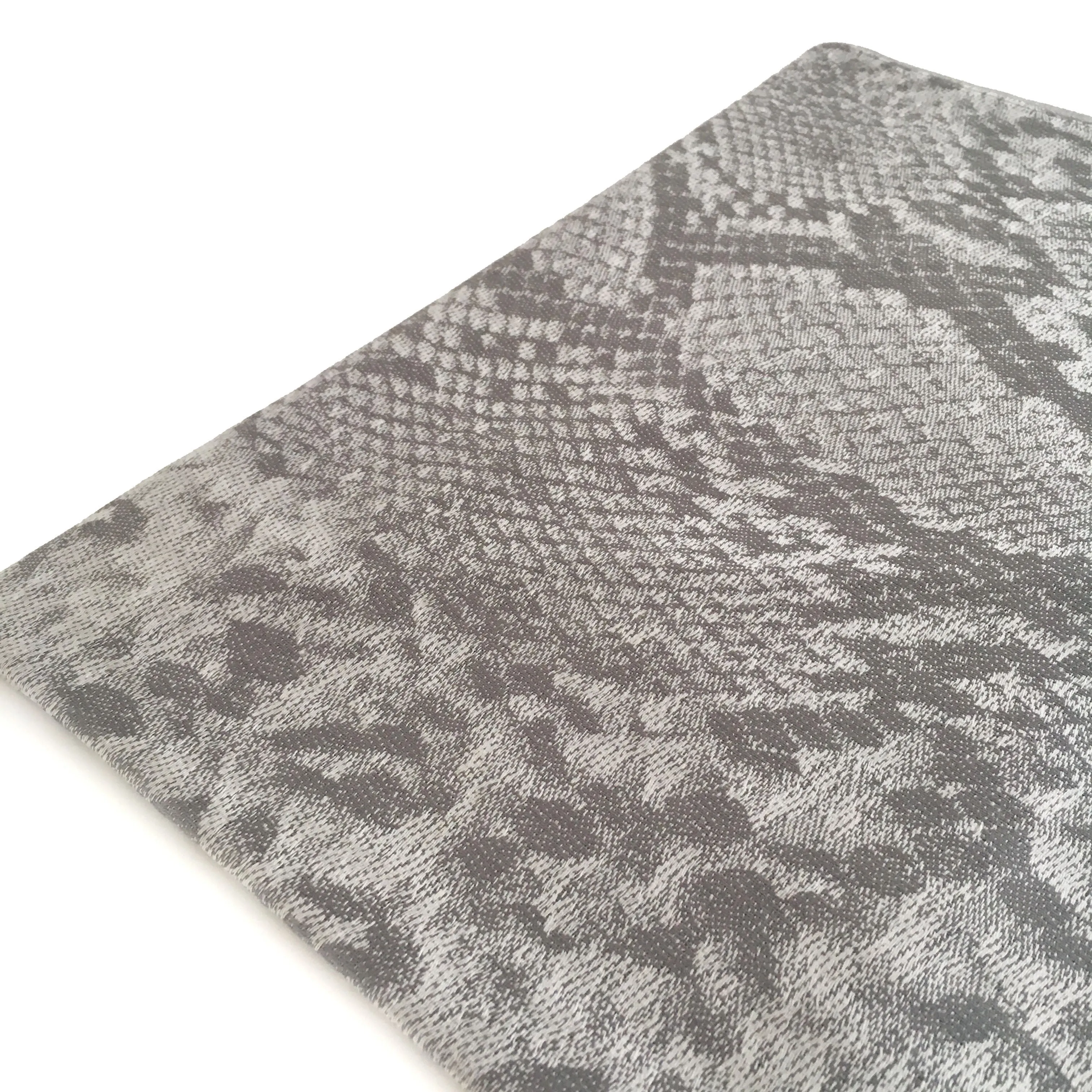 SILVER GREY LARGE SNAKESKIN PRINT REVERSIBLE PASHMINA SHAWL SCARF