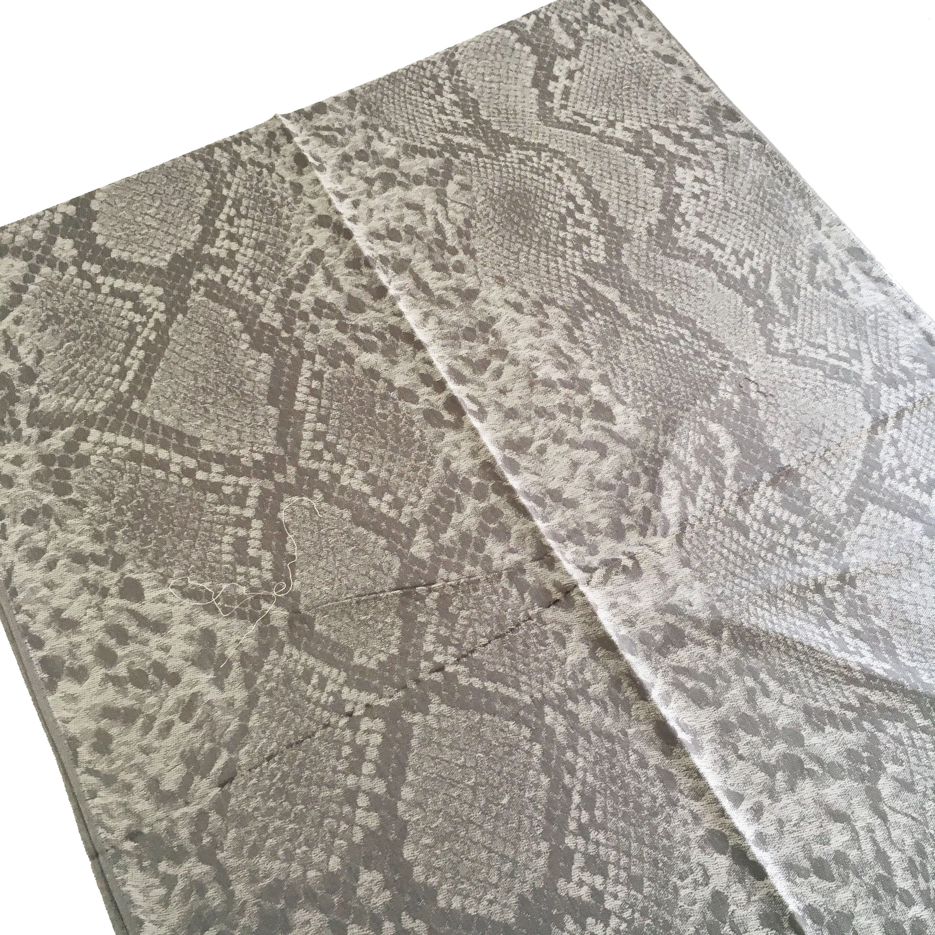 SILVER GREY LARGE SNAKESKIN PRINT REVERSIBLE PASHMINA SHAWL SCARF