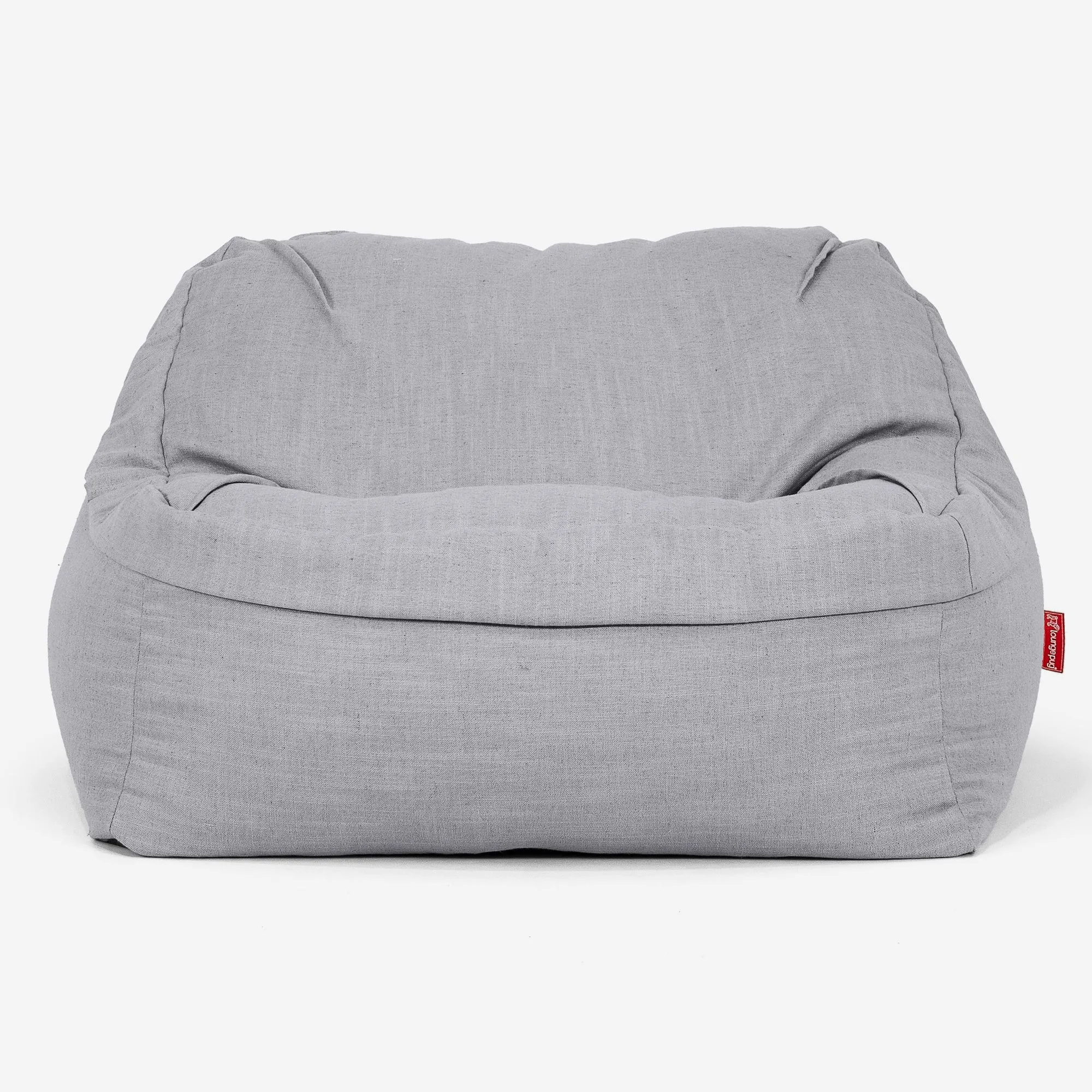 Sloucher Bean Bag Chair - Linen Look Silver