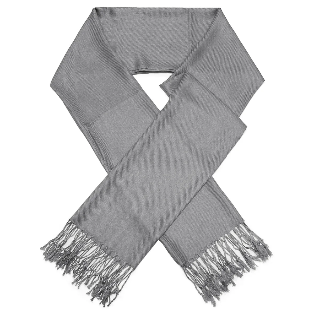 Solid Dark Gray Pashmina Scarves