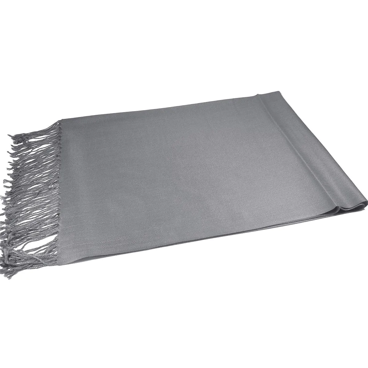 Solid Dark Gray Pashmina Scarves