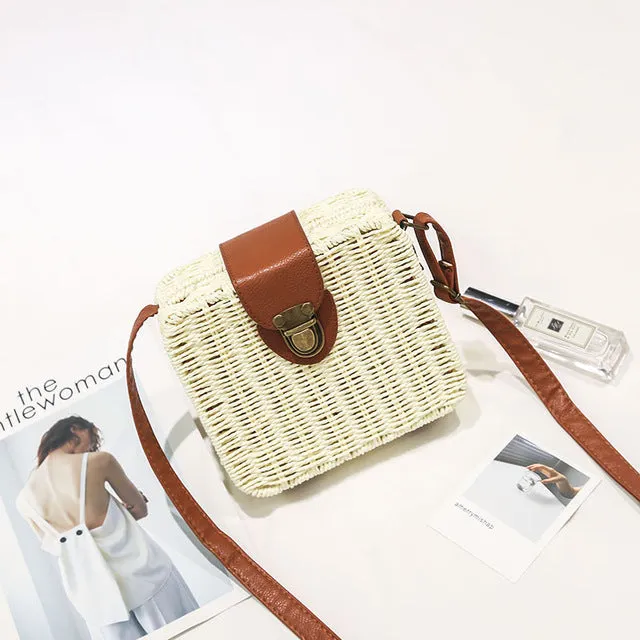 Square Round Mulit Style Straw Bag