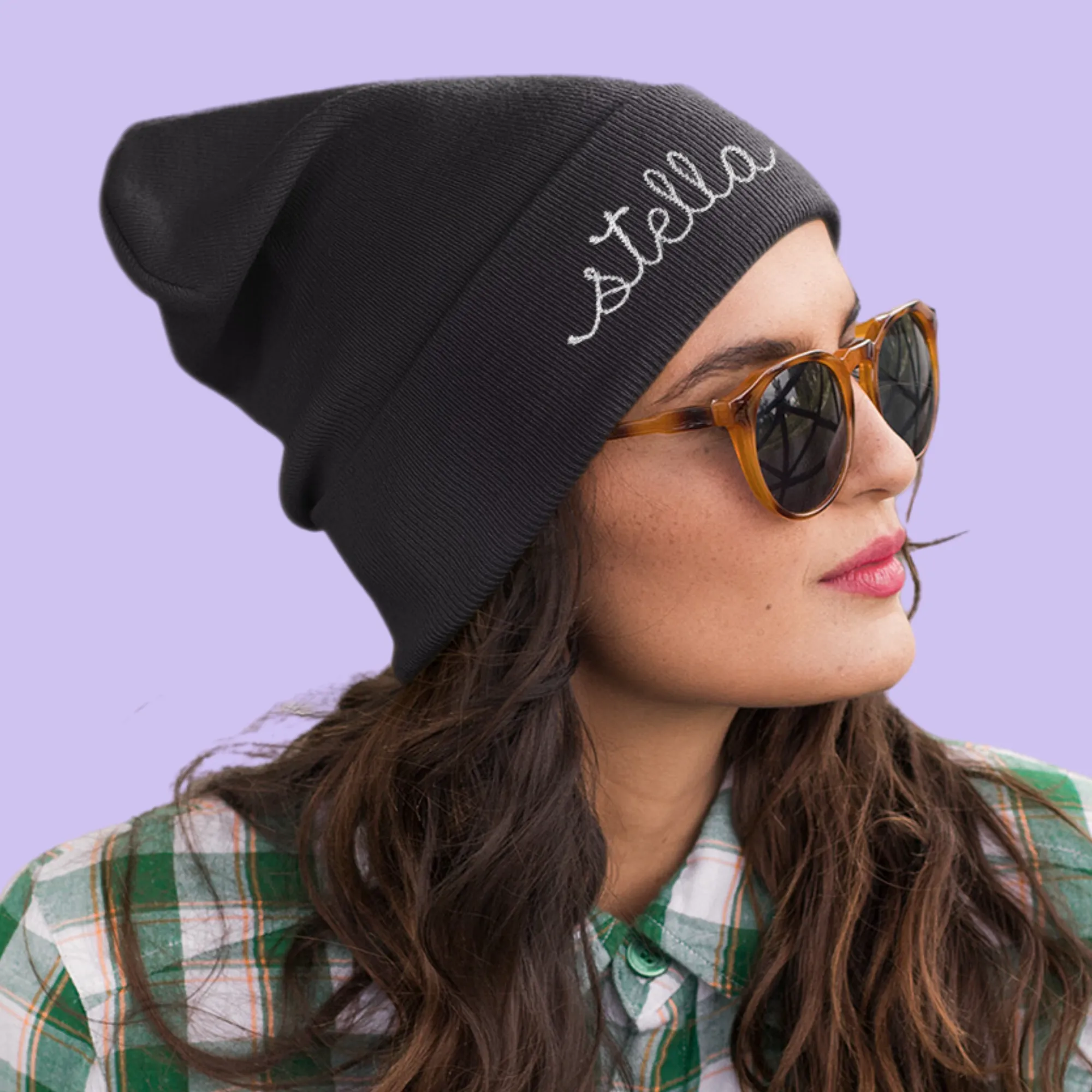 The Adult Chainstitch Beanie - Black