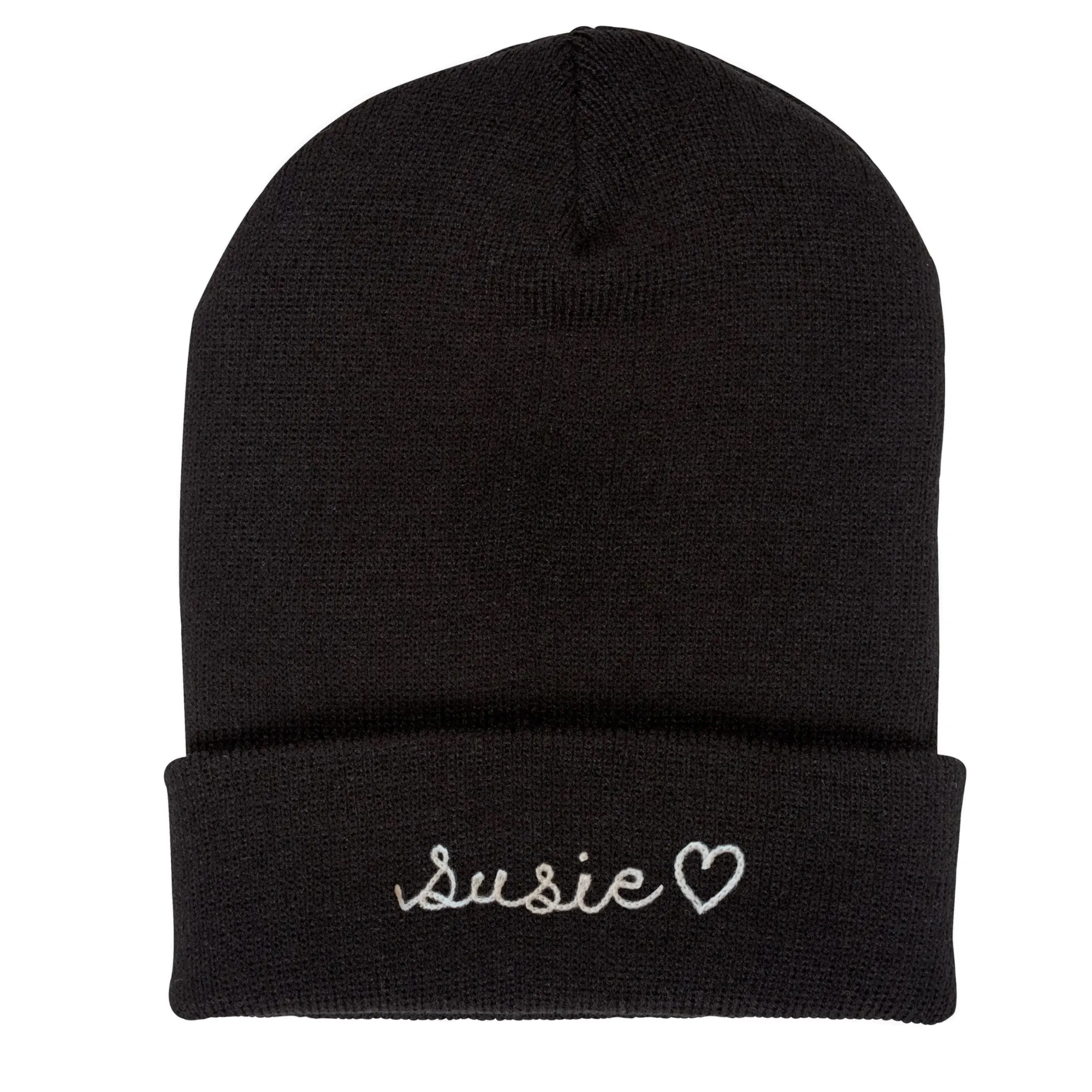 The Adult Chainstitch Beanie - Black