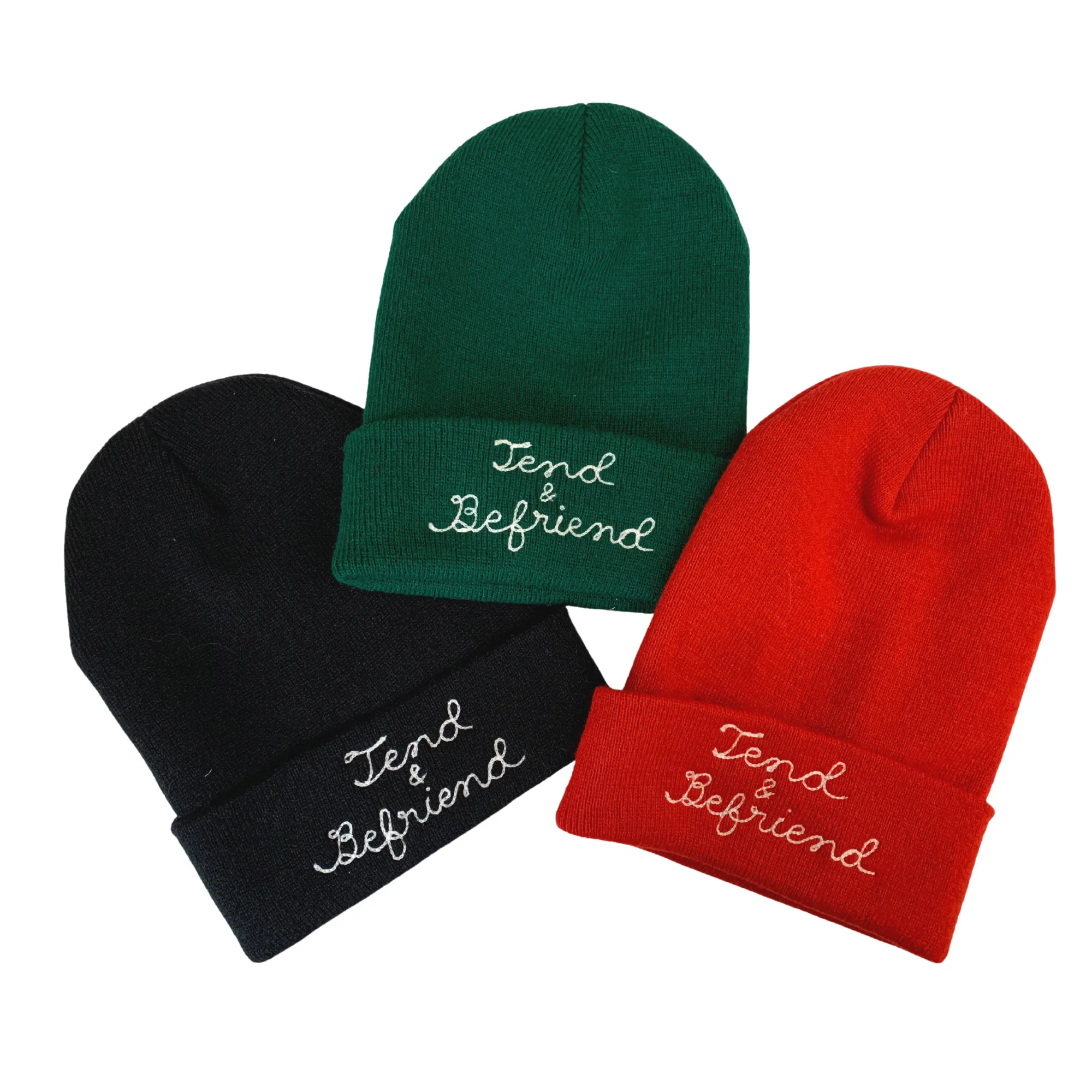 The Adult Chainstitch Beanie - Black