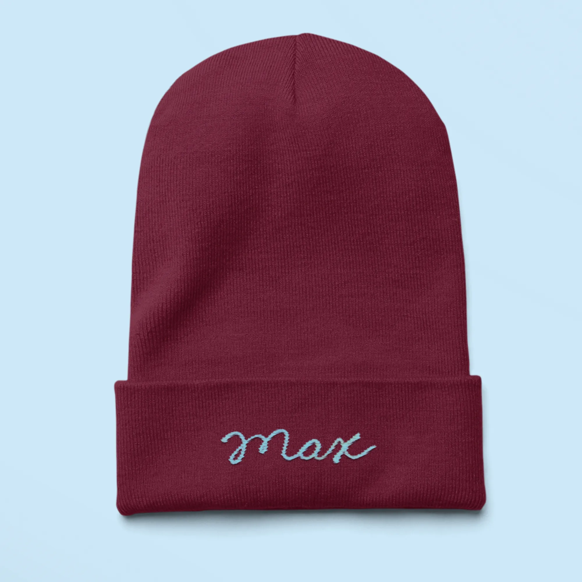 The Adult Chainstitch Beanie - Maroon