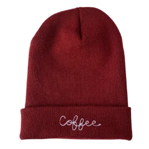 The Adult Chainstitch Beanie - Maroon