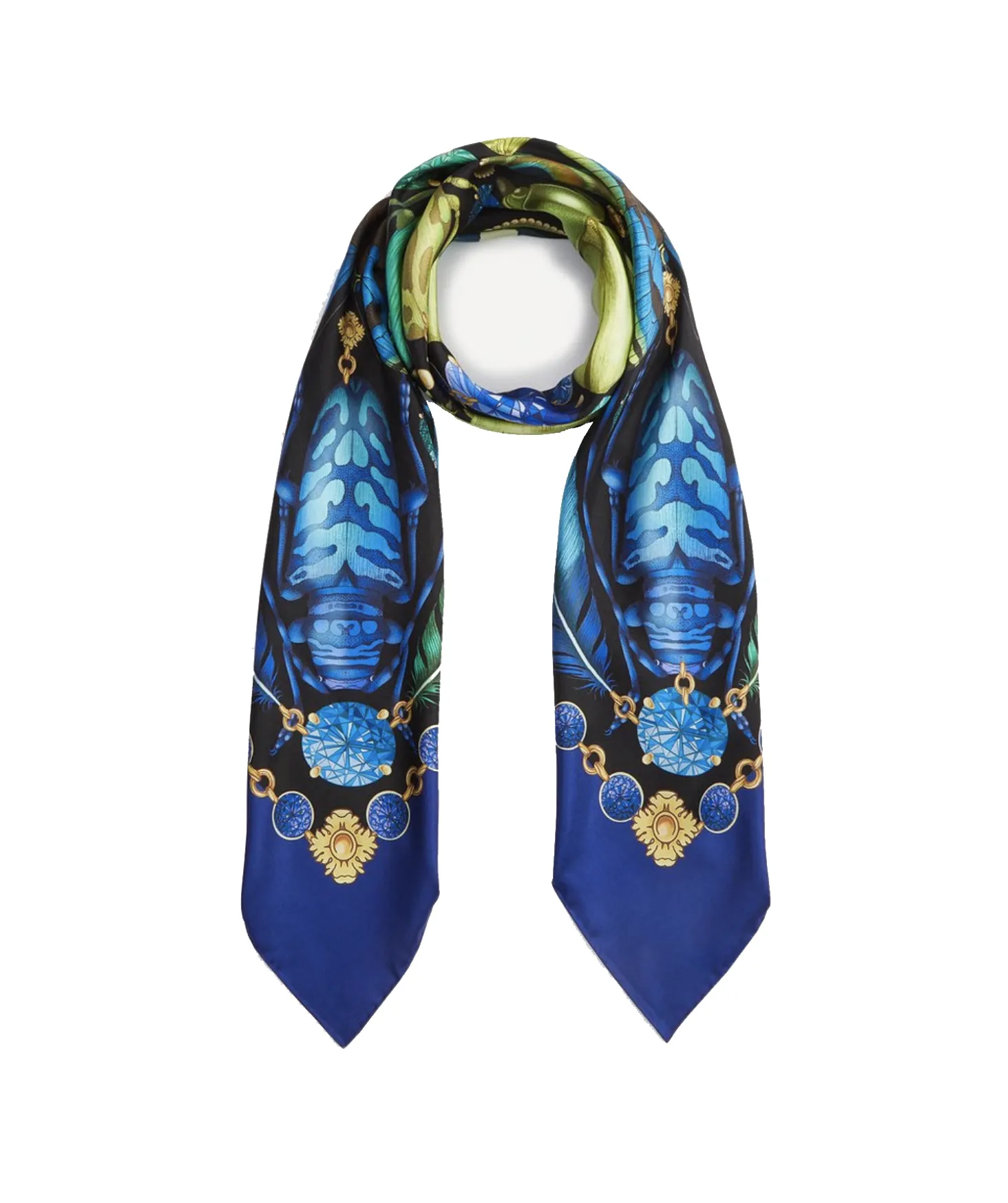 The Beetle & Jewel Silk Scarf | 90x90cm [Preorder]