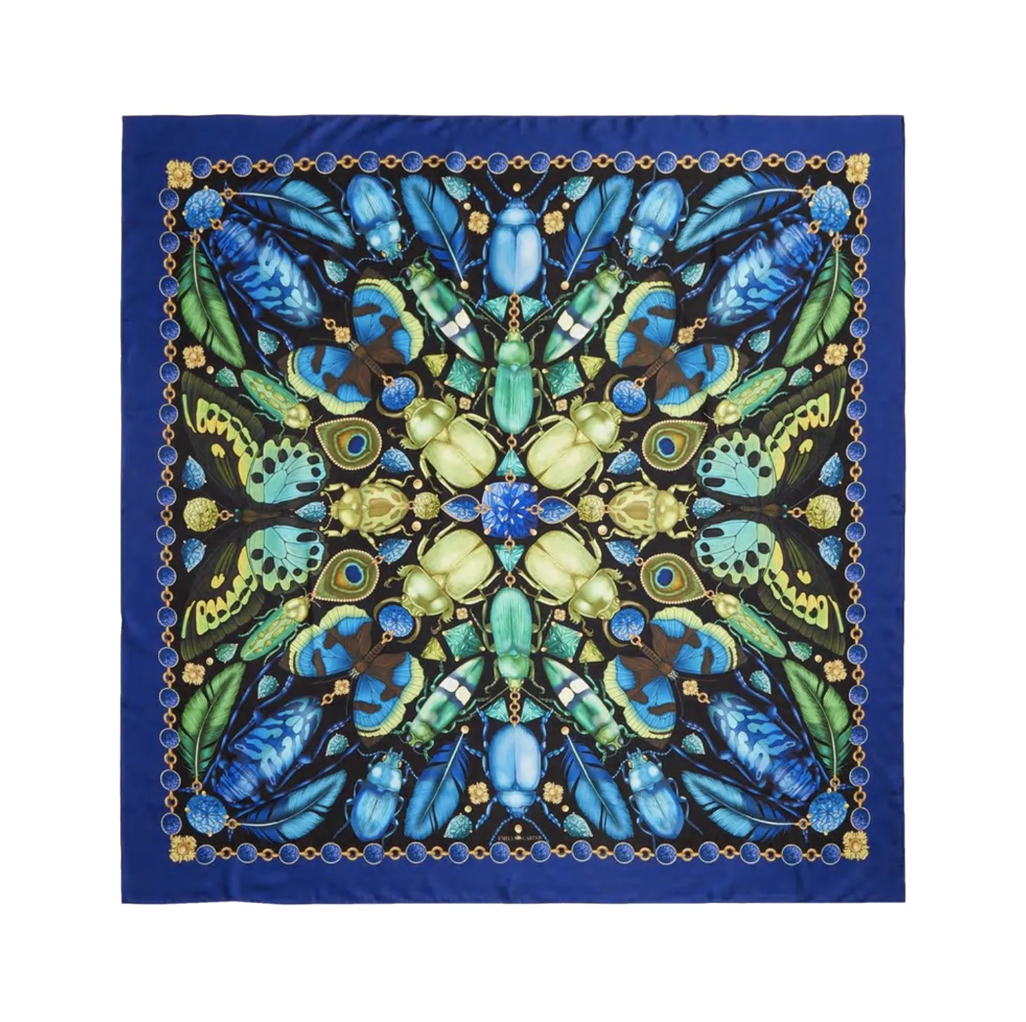 The Beetle & Jewel Silk Scarf | 90x90cm [Preorder]