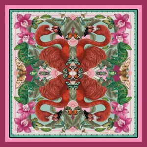 The Flamingo Fiesta Scarf - Magenta | 90x90cm [Preorder]