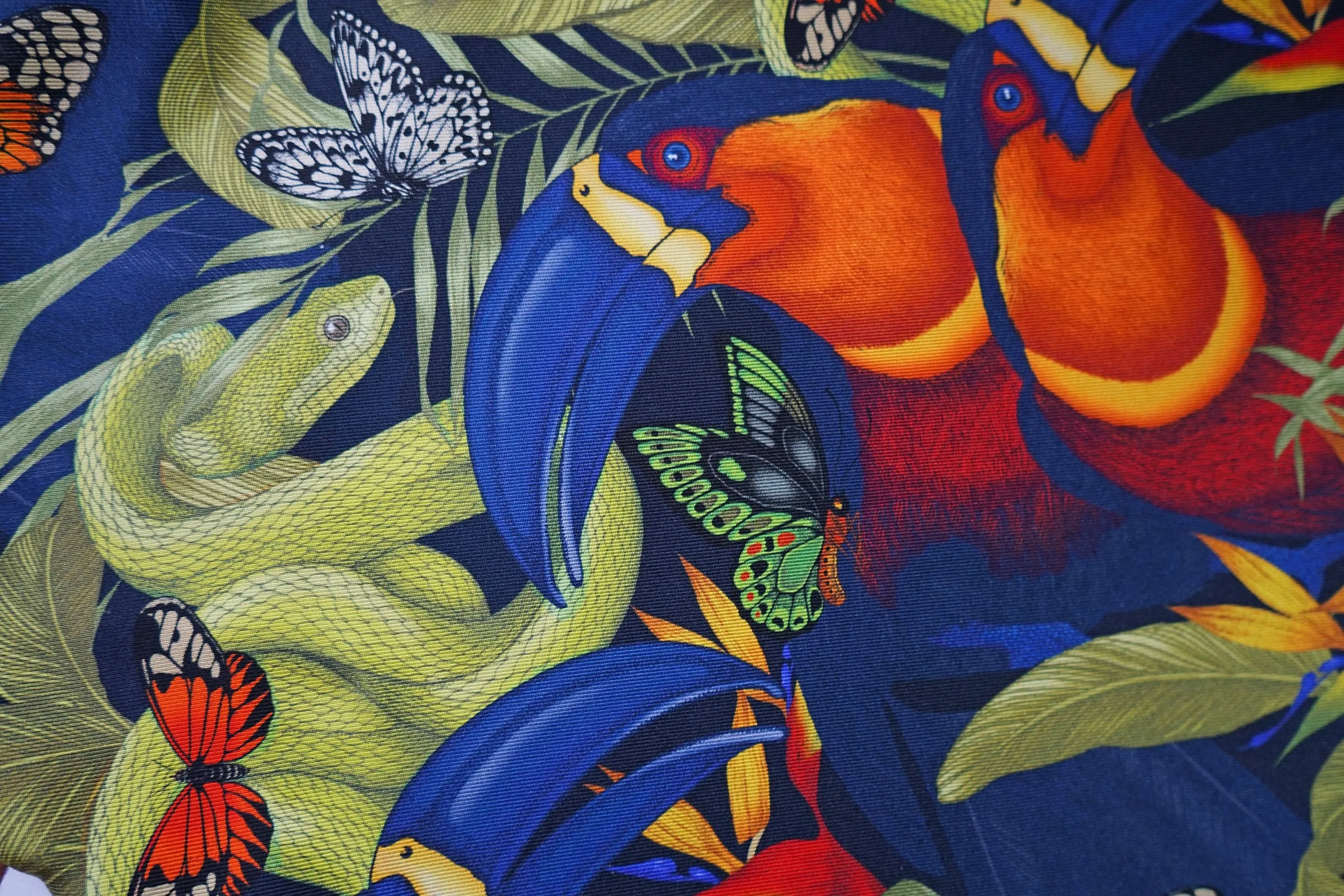 The Tropical Toucan Cushion Set | 45x45cm | Silk