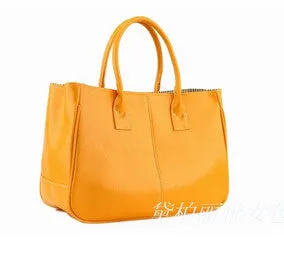 TMYOY Quality women Top-Handle Bags PU Leather Handbags Solid Tote casual Bolsas Female Ladies candy color Women hand Bags VS024