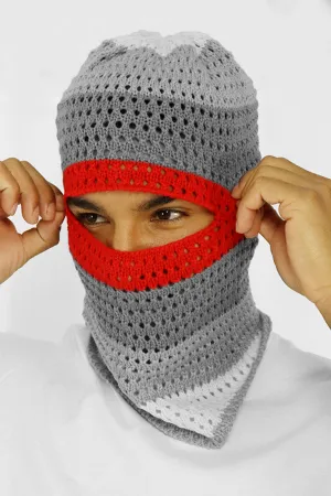 Wave Knit Balaclava (Red)