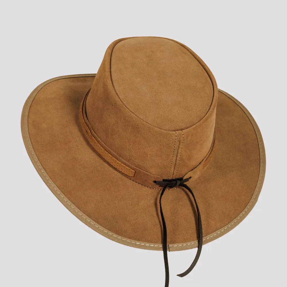 Zephyr | Womens Genuine Suede Leather Outback Hat